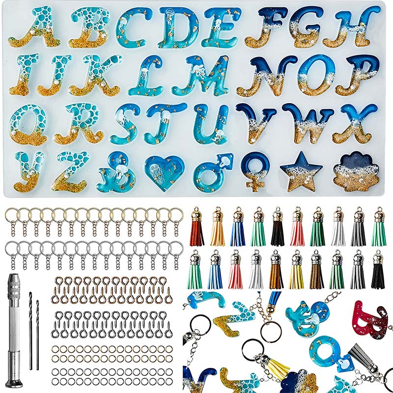 Alphabet Silicone Mold for Epo - Silicone Epoxy Resin Molds Set review and price