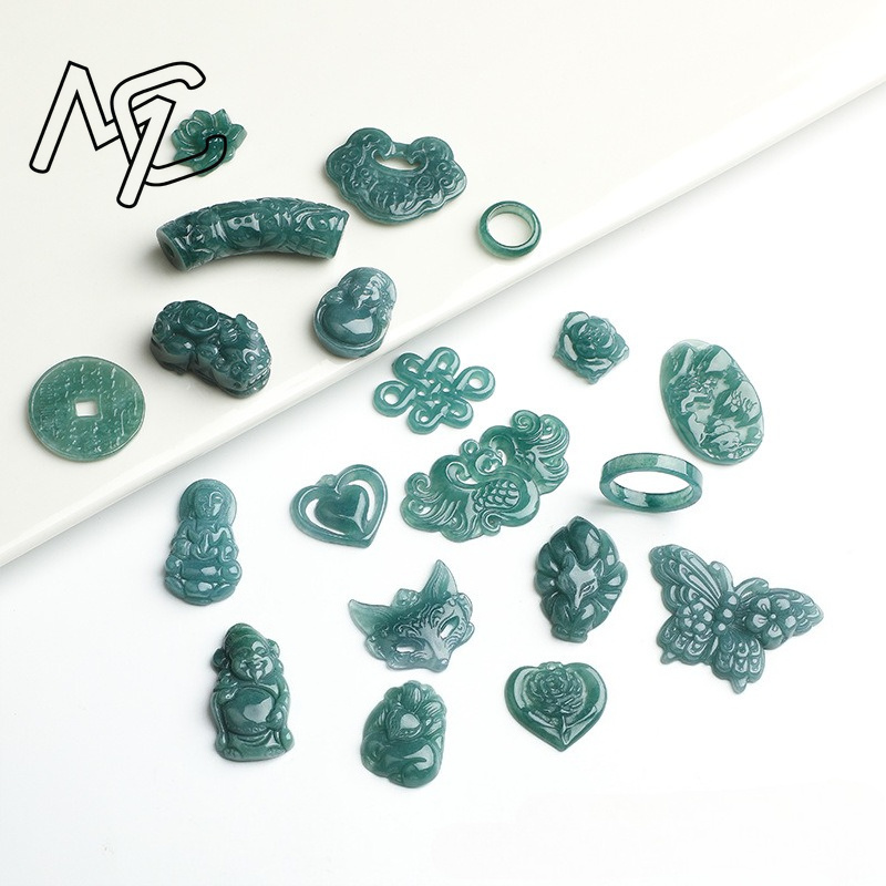 2PC Natural Blue Water Jadeite - Beading review and price
