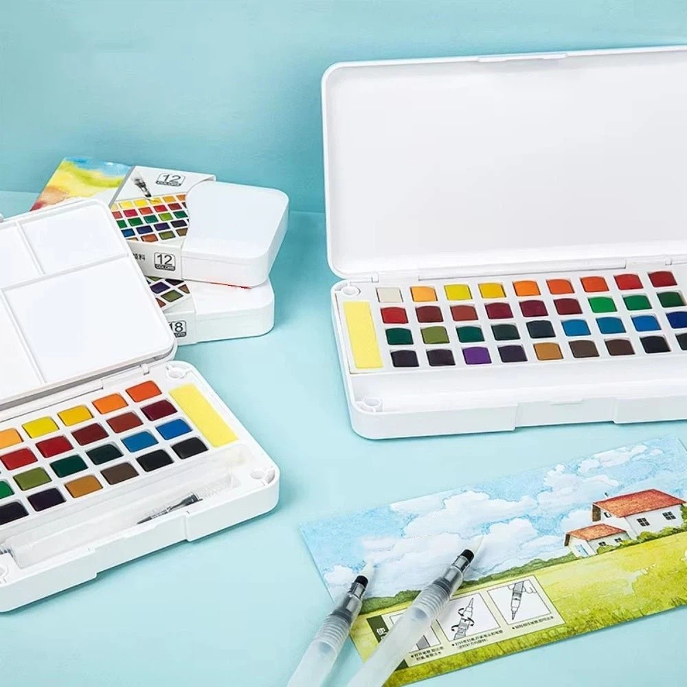 12/18/24/36 Colors Solid Water - Watercolor Paint Set Solid Pigment review and price